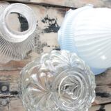 Vintage glass lampshade for lighting.