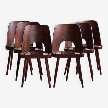Set of 6 Dining Chairs by Oswald Haerdtl, Reupholstered in Kvadrat Fabric
