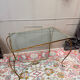 Table console en fer forgé doré circa 1950