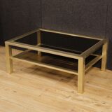 Table basse design française en métal et verre