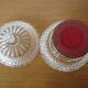 Vintage chiseled glass drageoir