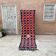 Moroccan carpet red/black - 76 x 253 cm