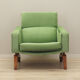 Fauteuil vert, design danois, années 1970, fabriqué au Danemark