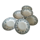 6 St Amand "Jane" iron clay soup plates