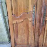 Double old wardrobe doors in walnut from around 1900.