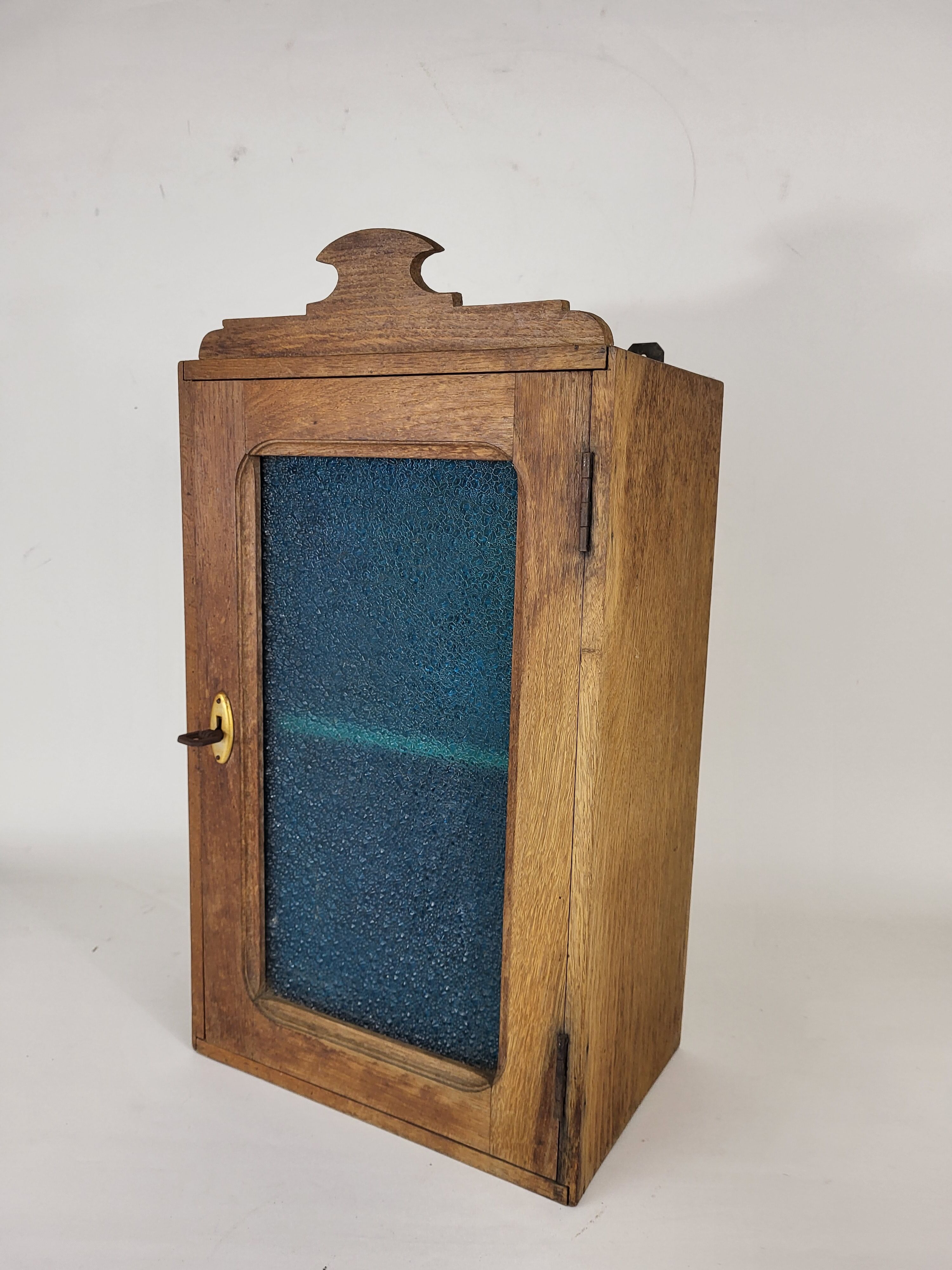 Wood art nouveau style medicine cabinet