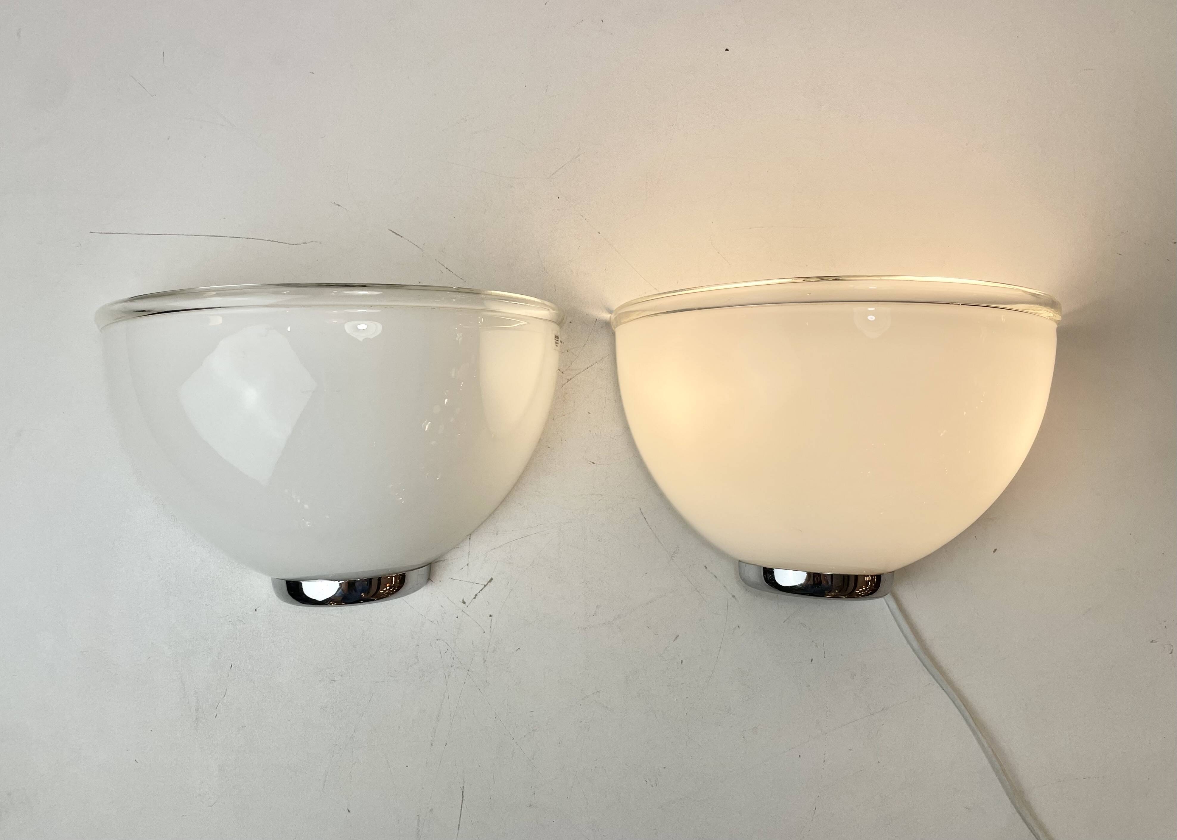 Pair of Onfale Wall Lamps Designed by L. Vistosi for Artemide, Italy, 1990s