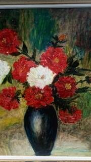 Tableau, painting on canvas, still life, the bouquet of flowers.