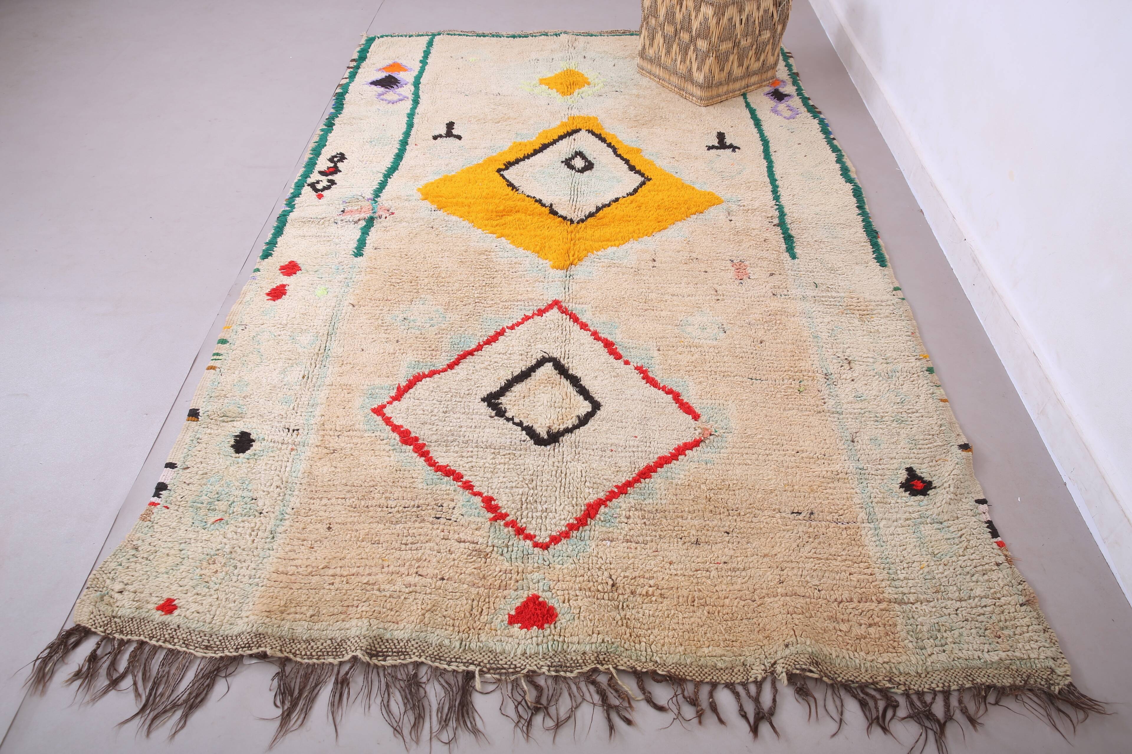 Vintage Moroccan Rug 172 x 275 cm - Berber rug Handmade - Bohemian Wool Rug
