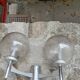 70s glass wall lamp