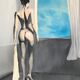 Oil on canvas vintage nude woman