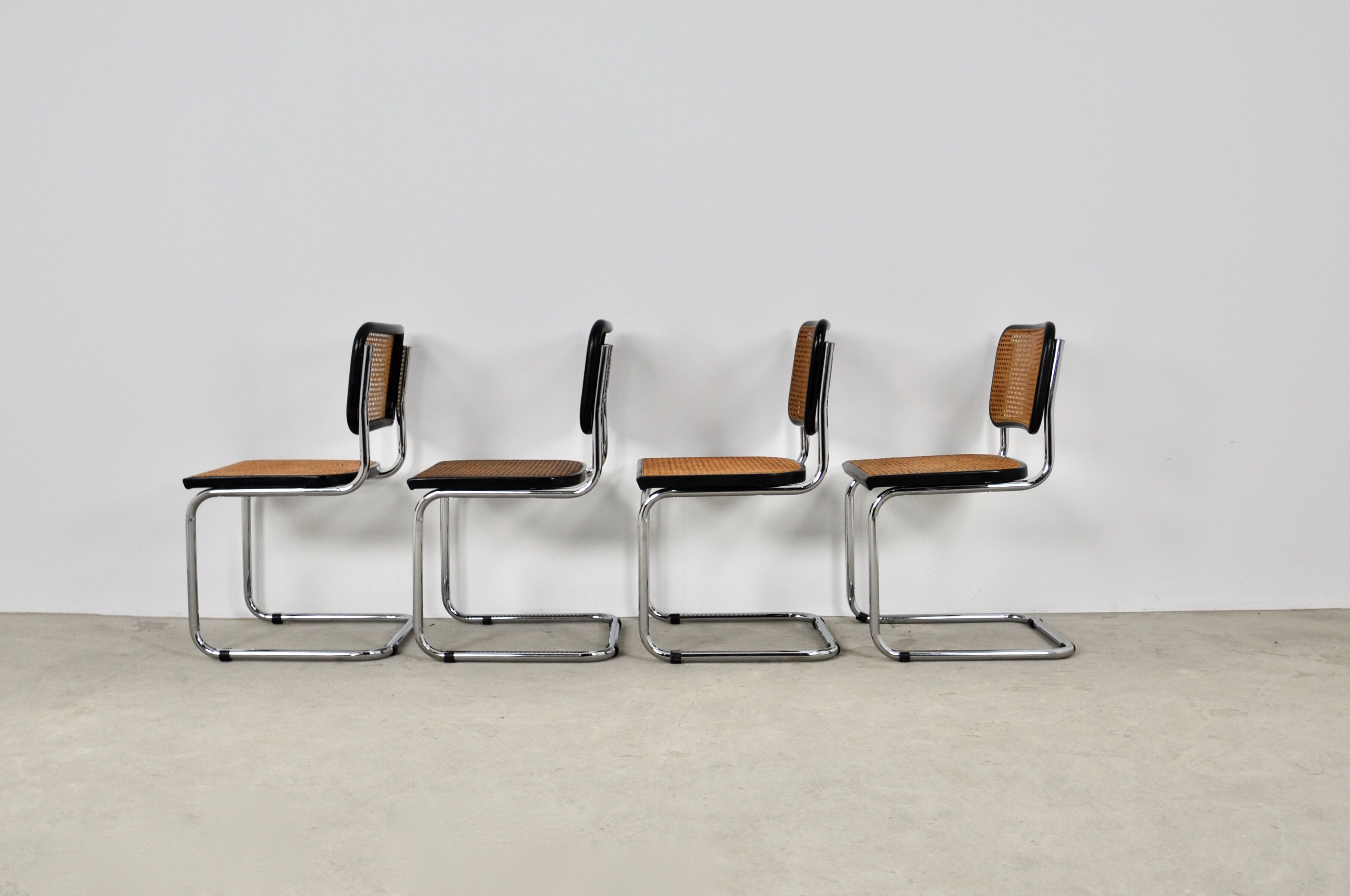 Set of 4 dinning chairs B32 by Marcel Breuer