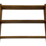 Vintage solid wooden wall rack with 3 shelves 70s oak rack