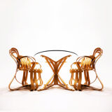 Chaises Cross Check en bois courbé et table à manger Face Off Frank Gehry pour Knoll Inc.