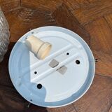 Cast glass ceiling lamp with relief