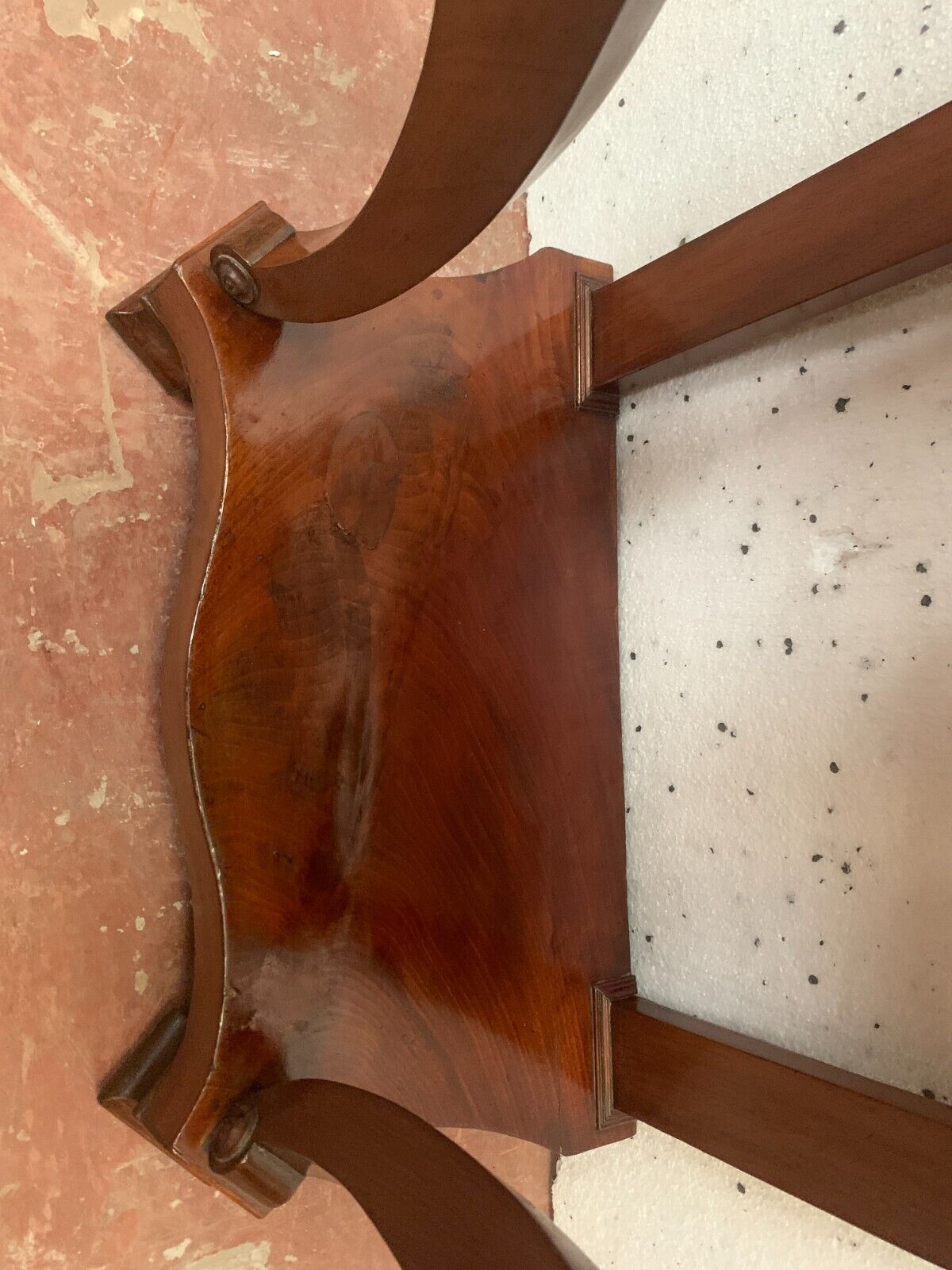 Louis Philippe console in mahogany and veneer XIX century