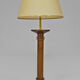 Pair of art deco lamps in wood and patinated bronze around 1930