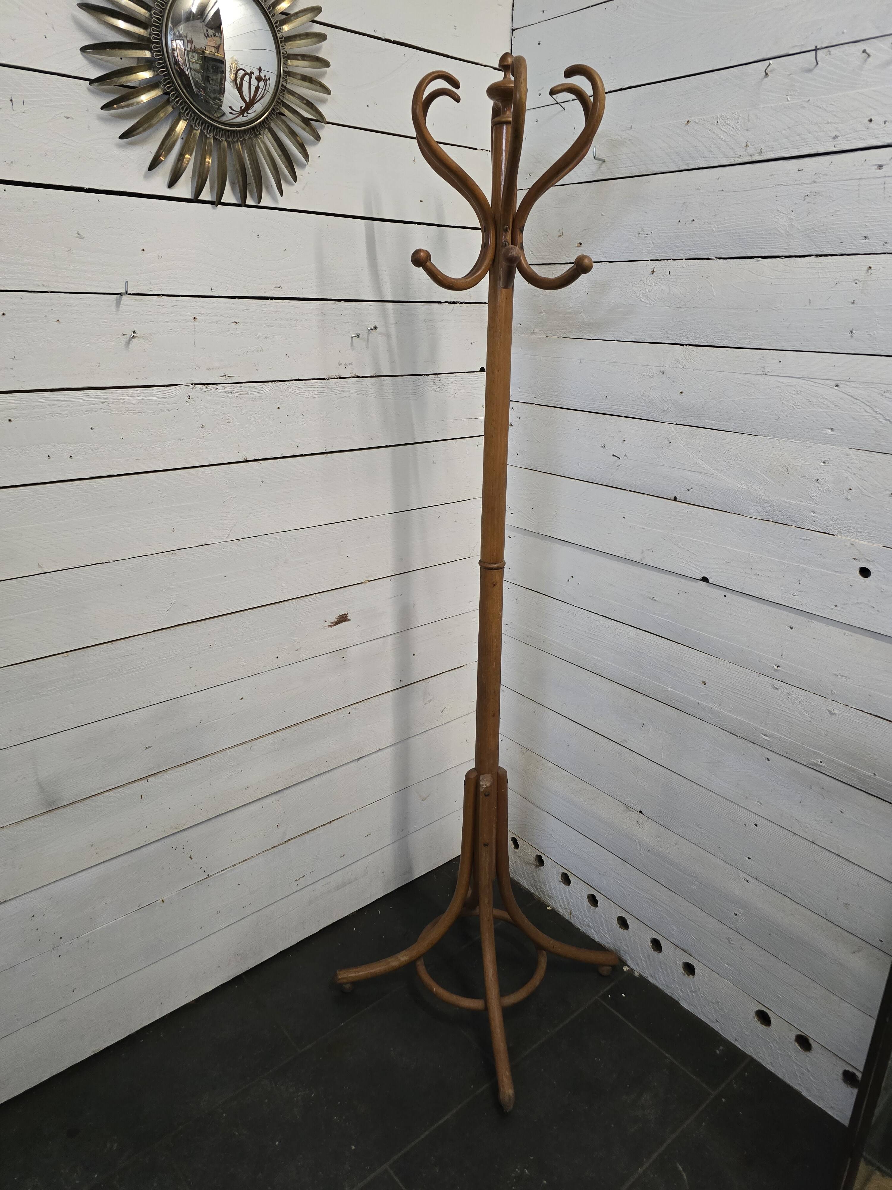 Parrot coat rack in curved wood