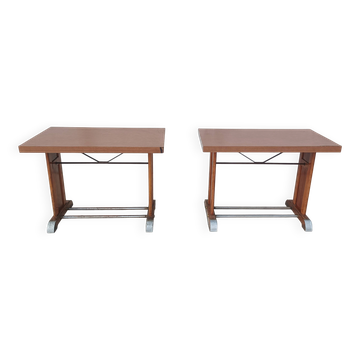 Paire de tables bistrot