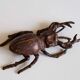 Sculpture / paperweight large deer antique bronze beetle