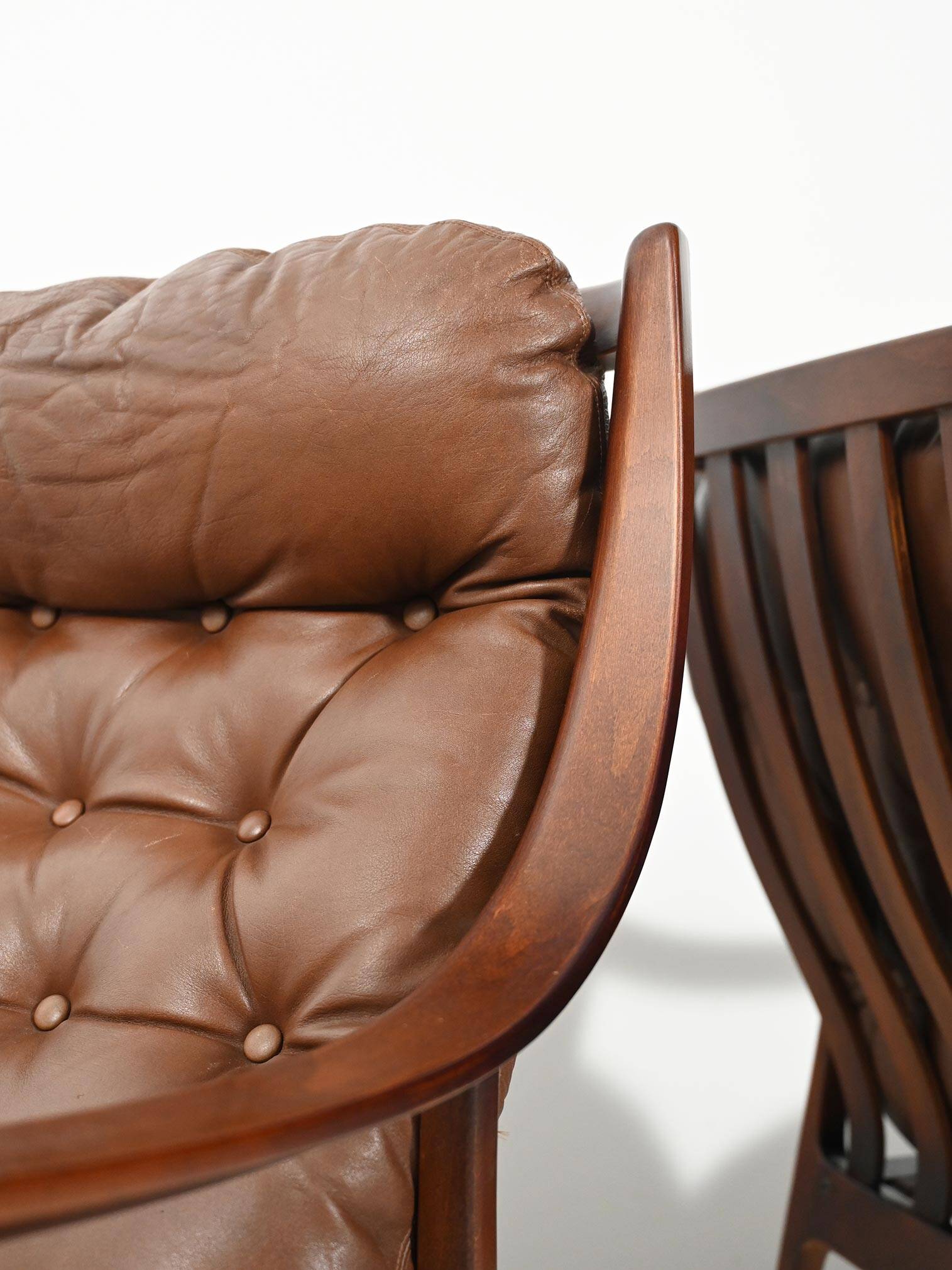 Pair of Danish armchairs by JM Birking