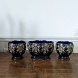 Planter set + 2 enameled ceramic pots