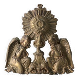 Décoration Religieuse Ancienne Métal Gris