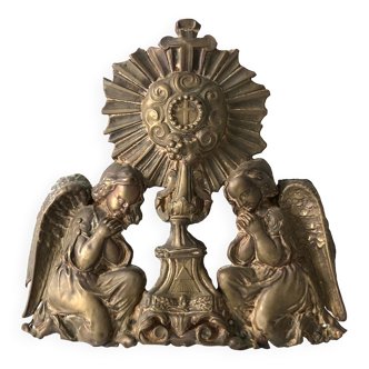 Religious decoration old metal gray