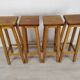 4 tabourets de bar bois vintage