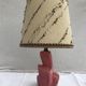 Former art deco ceramics rose lamp - golden - vintage beige daydal