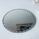 Old round beveled mirror