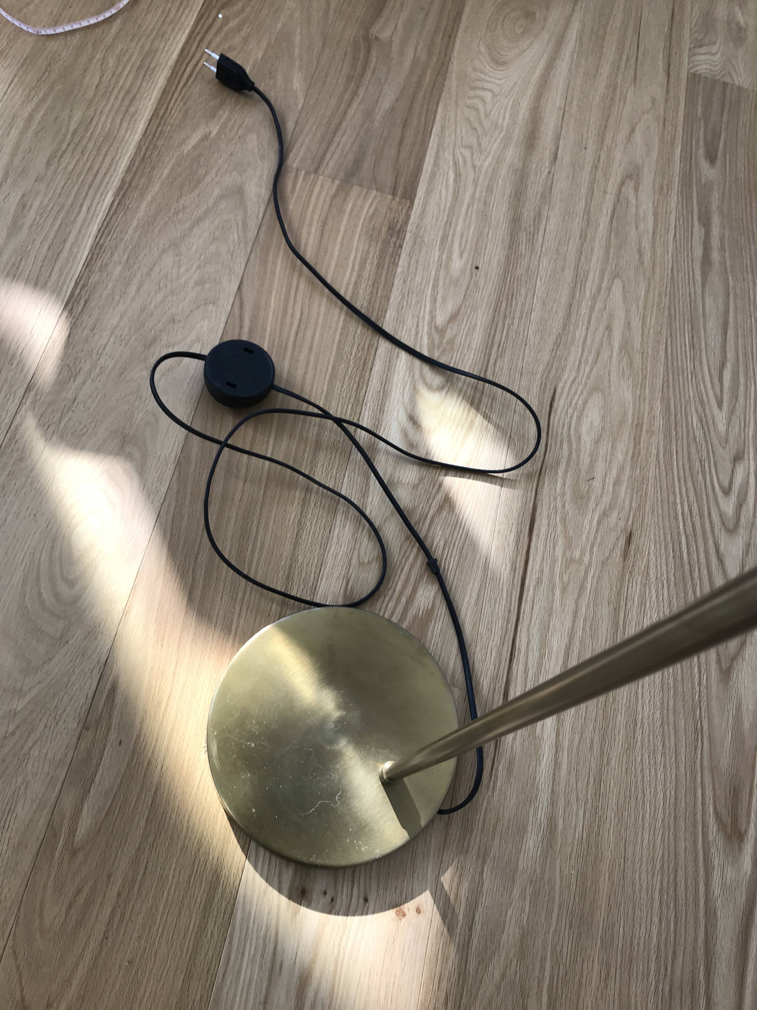 Brass floor lamp/reading lamp House Doctor