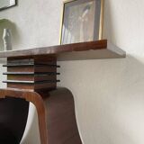 Art Deco style console with mahogany marquetry