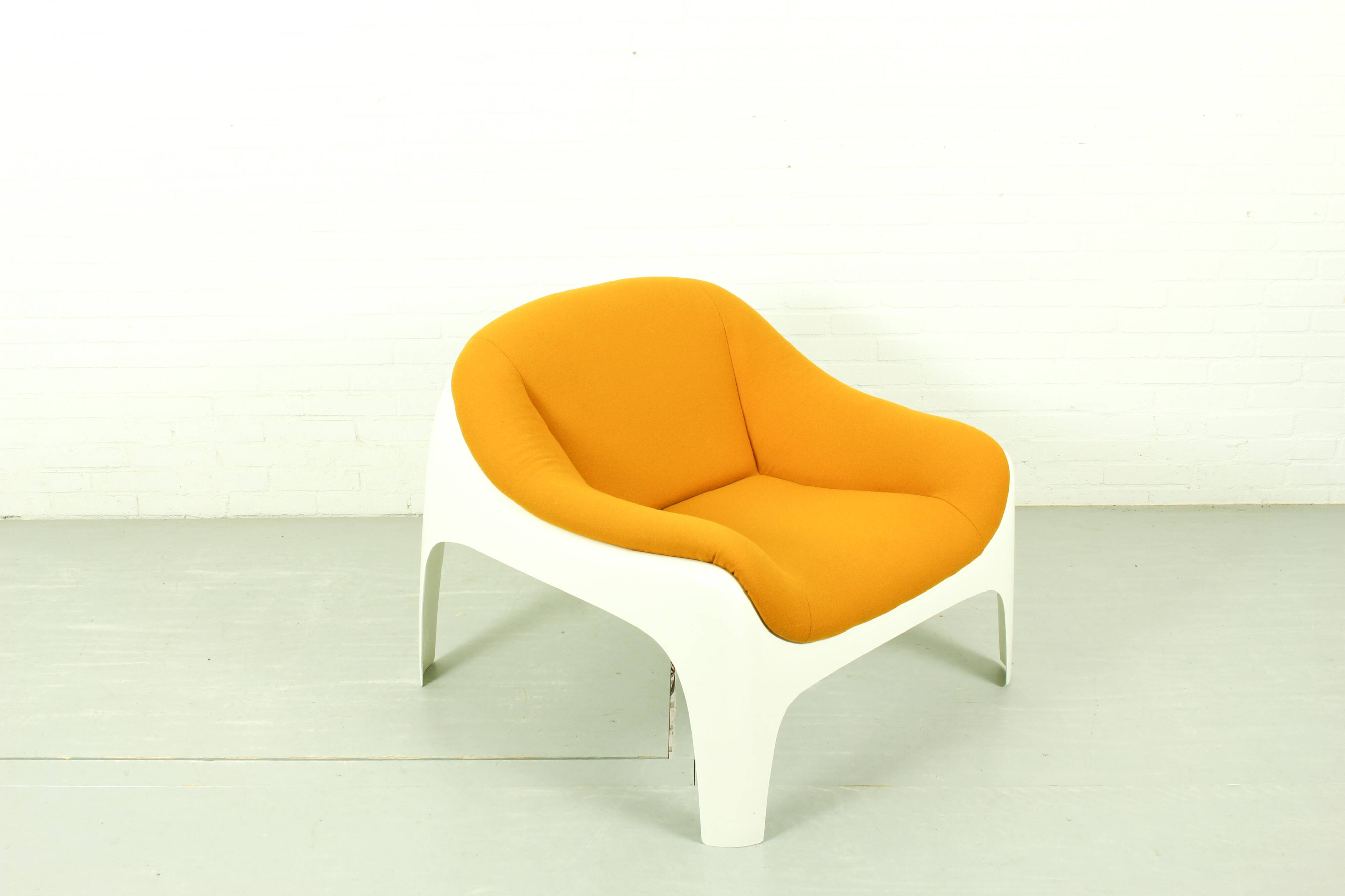 Rare Space Age Fiberglass Lounge Chair by Sergio Mazza for Artemide