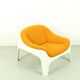 Rare Space Age Fiberglass Lounge Chair by Sergio Mazza for Artemide