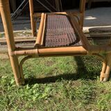 Black wicker rattan coffee table