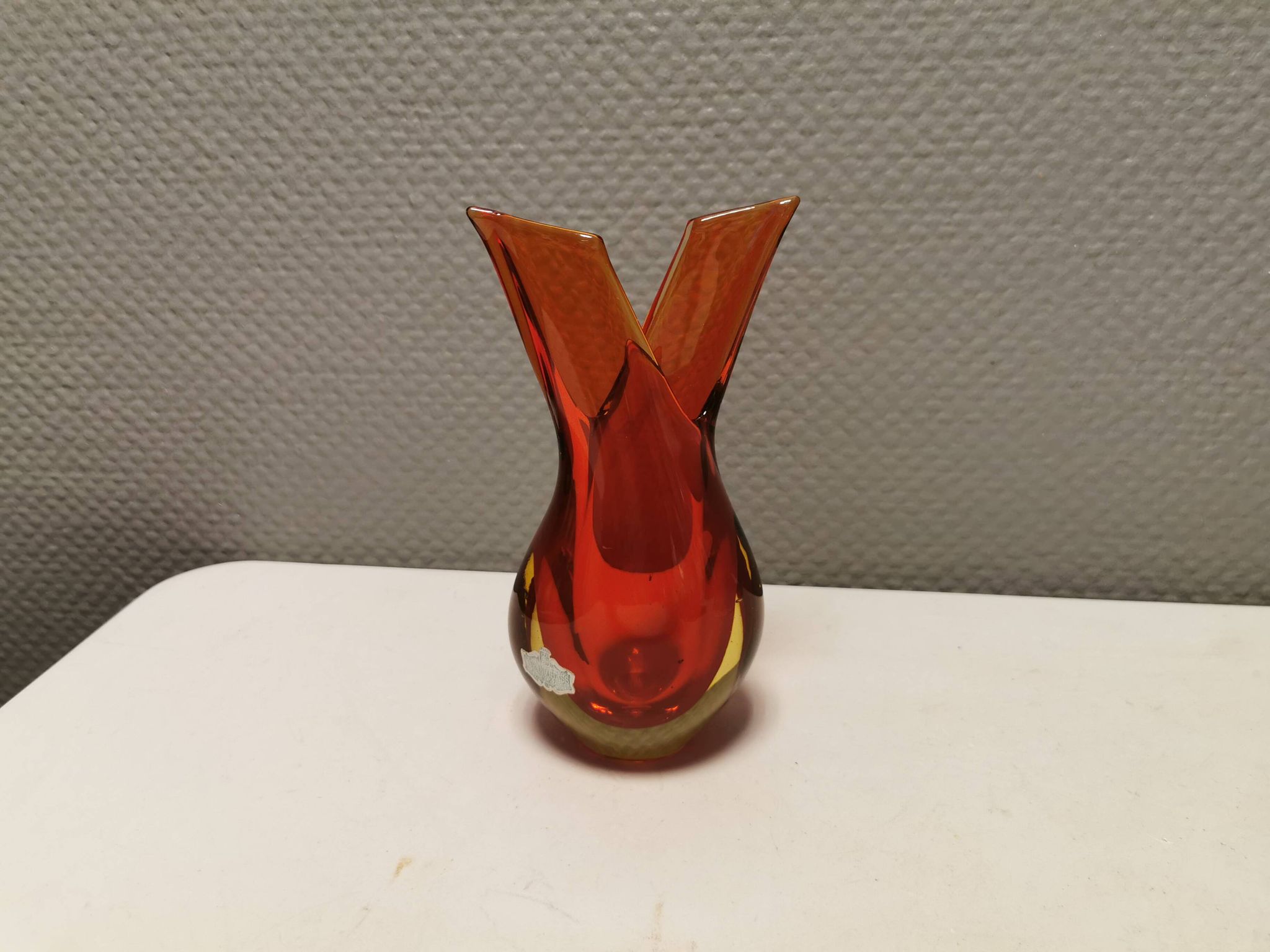Vase en verre de Murano par Flavio Poli années 1950