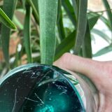 Shell crystal art sculpture vase by Paul Kedelv for Flygsfors, Scandinavian glass