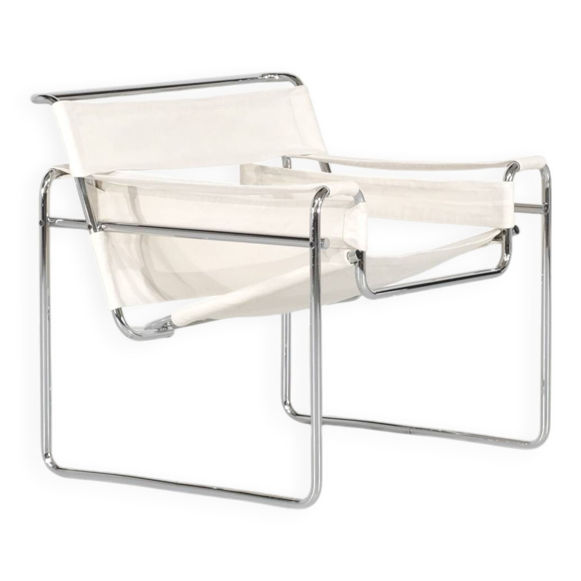 "B3 Wassily" armchair in fabric by Marcel Breuer for Bononia, Italy
