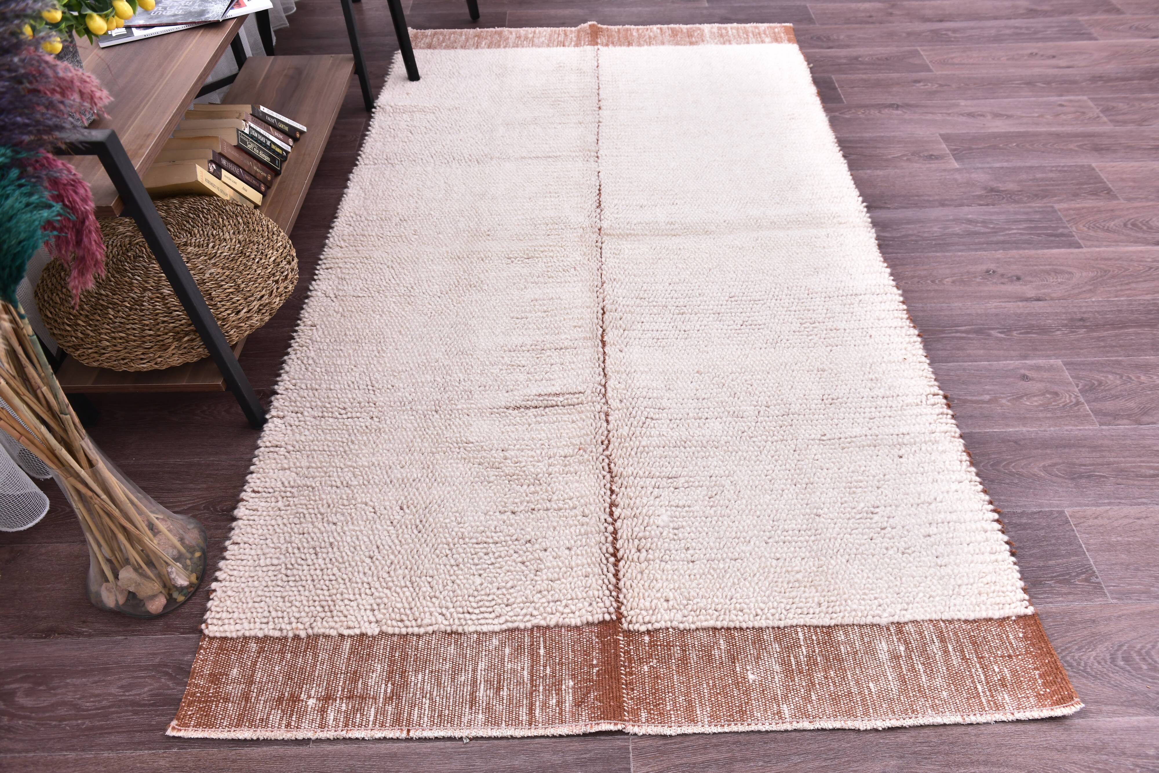 Terracotta wool rugs , 210x130cm small shaggy wool rugs