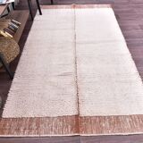Terracotta wool rugs , 210x130cm small shaggy wool rugs