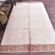 Tapis en laine terracotta, petits tapis shaggy en laine 210x130cm