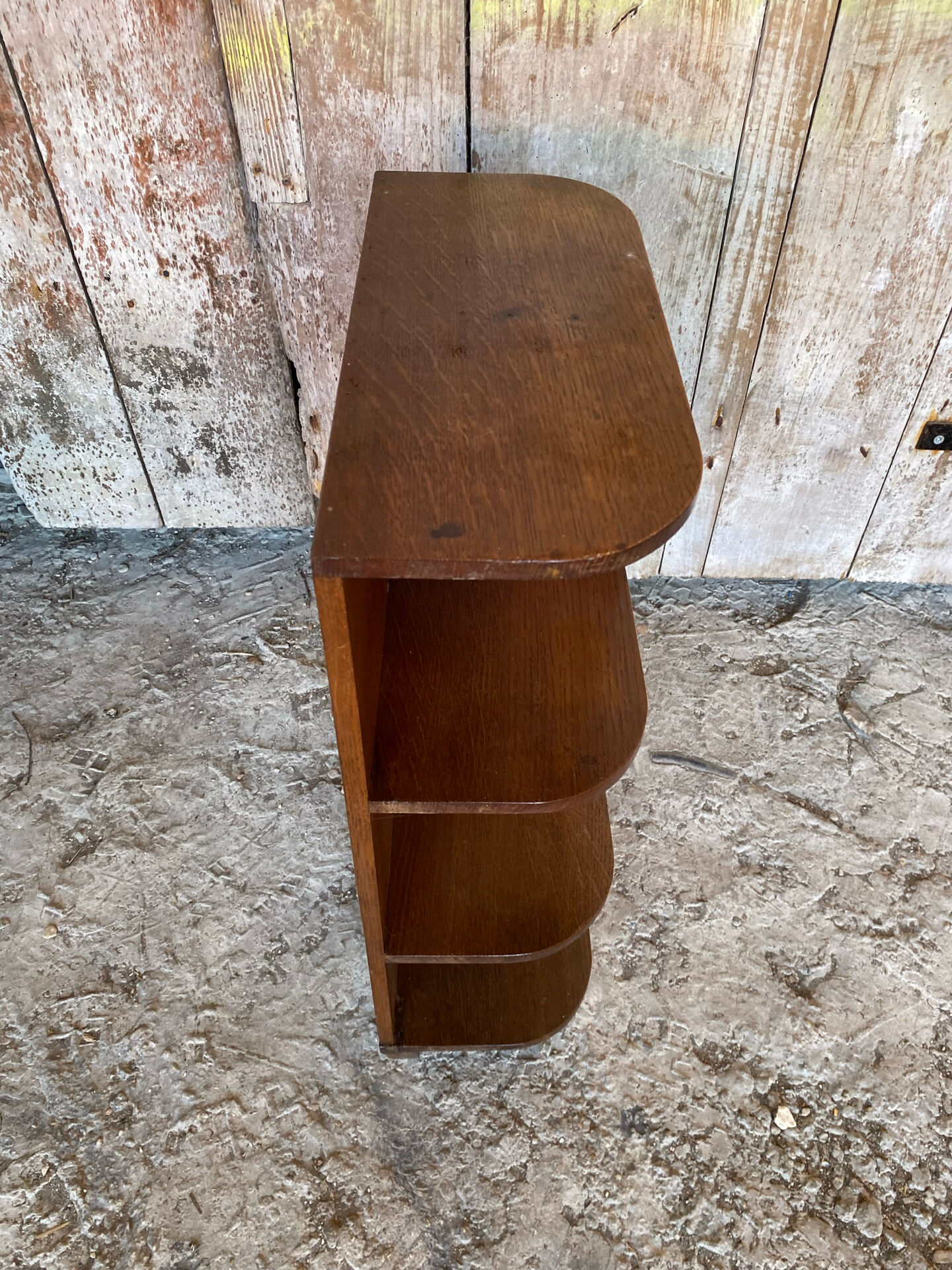 Shelf antique furniture art deco oak wood 1920s 1930s vintage