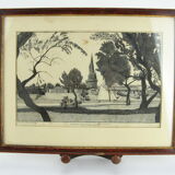 Old ink drawing from La Rochelle, signed