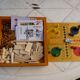 wooden games box: chess - little horses - dominoes - cards