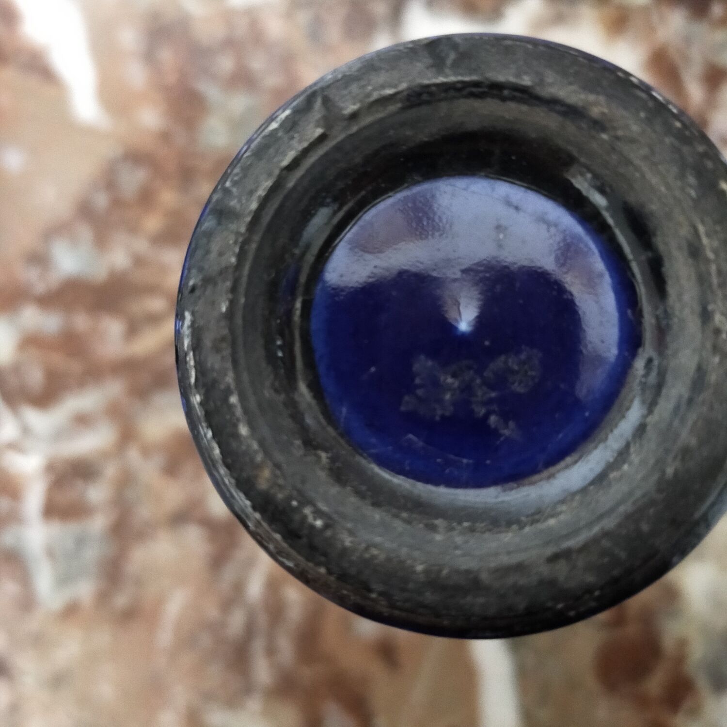 Bleu de Tours earthenware vase