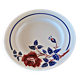 K&G Lunéville Chantal model round dish (pink flower, blue leaves)