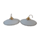 Pair of serrated opaline suspensions 40-50s