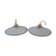 Pair of serrated opaline suspensions 40-50s