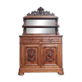 19th-century walnut Saint Hubert buffet